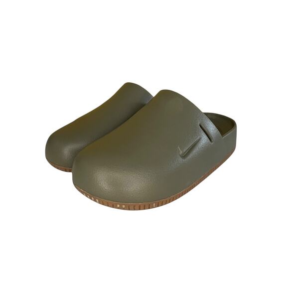 Nike Calm Mule Medium Olive Gum Slip On (No Straps) Size M9 W10 - Picture 2 of 5